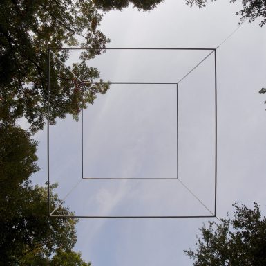 Schwebender Kubus Schwebender Kubus, 2011, Edelstahl, Aluminium, 300 x 300 x 300 cm, Museum Schloss Moyland, Bedburg - Hau