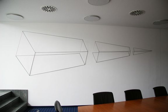 Innen-aussen Innen-aussen, 2008, Edelstahl, VR-Bank, Borken