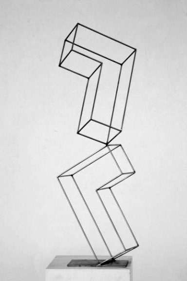 Balancierende Quader Balancierende Quader, 2011, Edelstahl, Höhe 75 cm